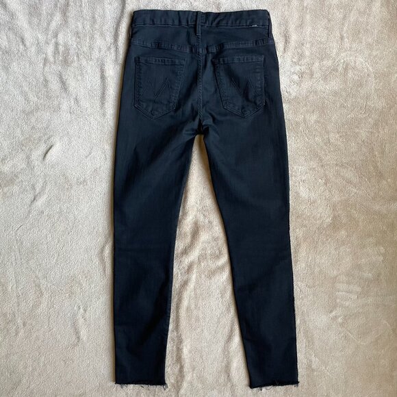 Mother High Waisted Looker Ankle Fray-Guilty Glitter Racer - Picture 2 of 10